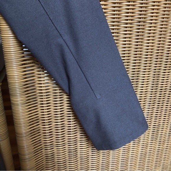 Eileen Fisher Blazer Womens Medium Petite Gray Jacket Open Front Viscose Blend - Picture 6 of 11